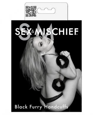 Sportsheets Anal Sex And Mischief Furry Handcuffs Black