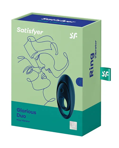 Satisfyer Glorious Duo Ring Vibrator Dark Blue Eis INCsatisfyer Vibrators