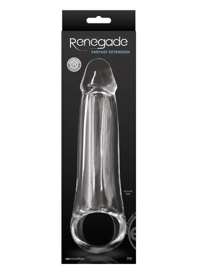 Male Sex Toys NS Novelties Renegade Fantasy Extension Clear