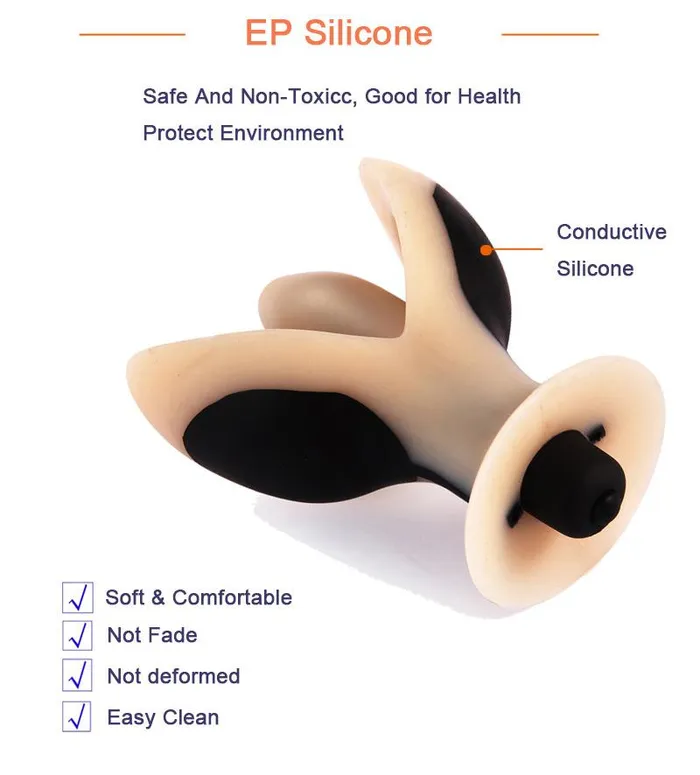 Anal House of Dasein Electro Medical Play Electro Shock Large Vibrating Butt Plug Anal Dilator Bullet Vibrator Bdsm