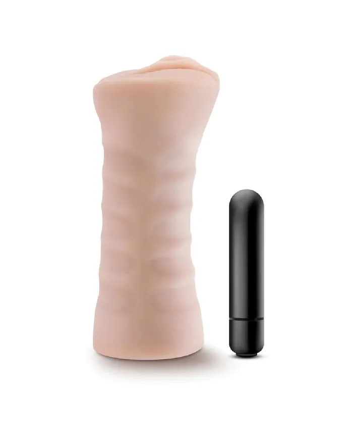 EnLust Ayumi Vibrating Realistic Pocket Pussy Stroker with AI Image Gallery Vanilla Blush Male Sex Toys