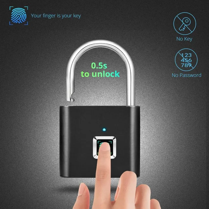 House of Dasein Dildos Door Locks Lock Mechanisms Smart Fingerprint Padlock Anti Theft Portable Black White Lock For Safety