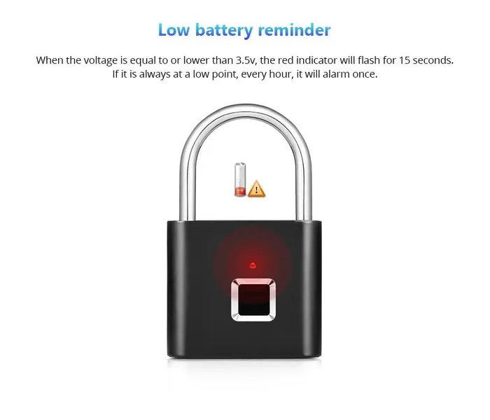 House of Dasein Dildos Door Locks Lock Mechanisms Smart Fingerprint Padlock Anti Theft Portable Black White Lock For Safety