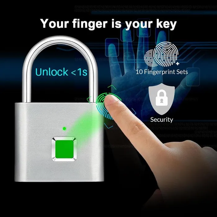House of Dasein Dildos Door Locks Lock Mechanisms Smart Fingerprint Padlock Anti Theft Portable Black White Lock For Safety