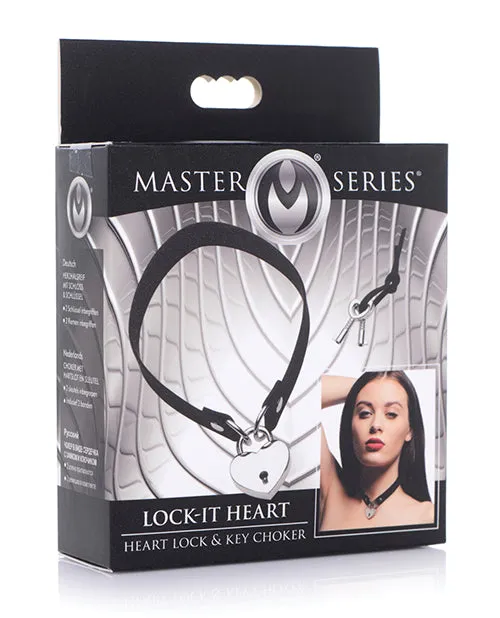 XR Brands Master Series LockIt Heart Lock and Key Choker Dildos XR Brands Master Series LockIt Heart Lock and Key Choker Dildos
