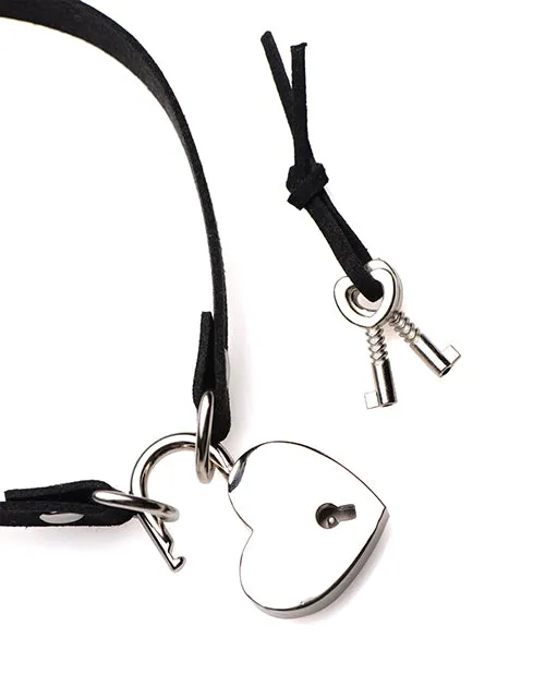 XR Brands Master Series LockIt Heart Lock and Key Choker Dildos XR Brands Master Series LockIt Heart Lock and Key Choker Dildos