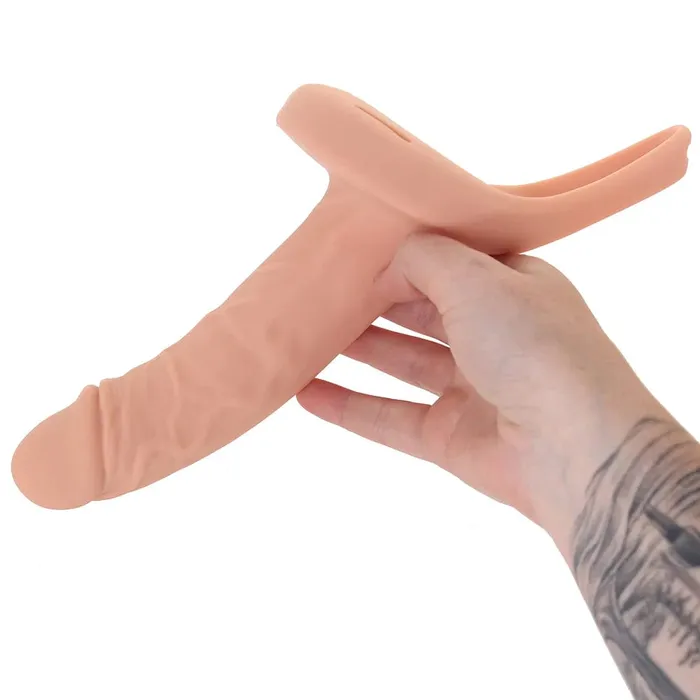 XR Brands Size Matters 2 Inch Remote Penis Sheath in Light pink cherry Anal