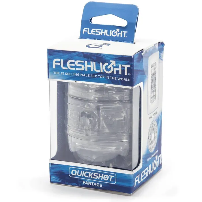 Fleshlight Male Sex Toys Fleshlight Quickshot Vantage Compact Masturbator for Men and Couples Clear