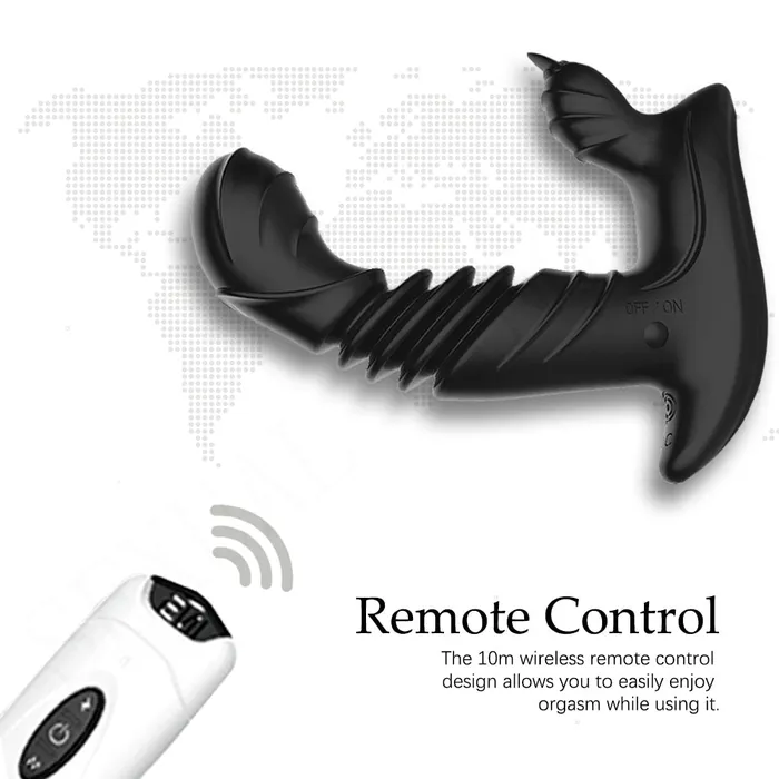 Lusty Age Anal Tongue Licking Telescopic Prostate Massage Remote Control Anal Plug Vibrator