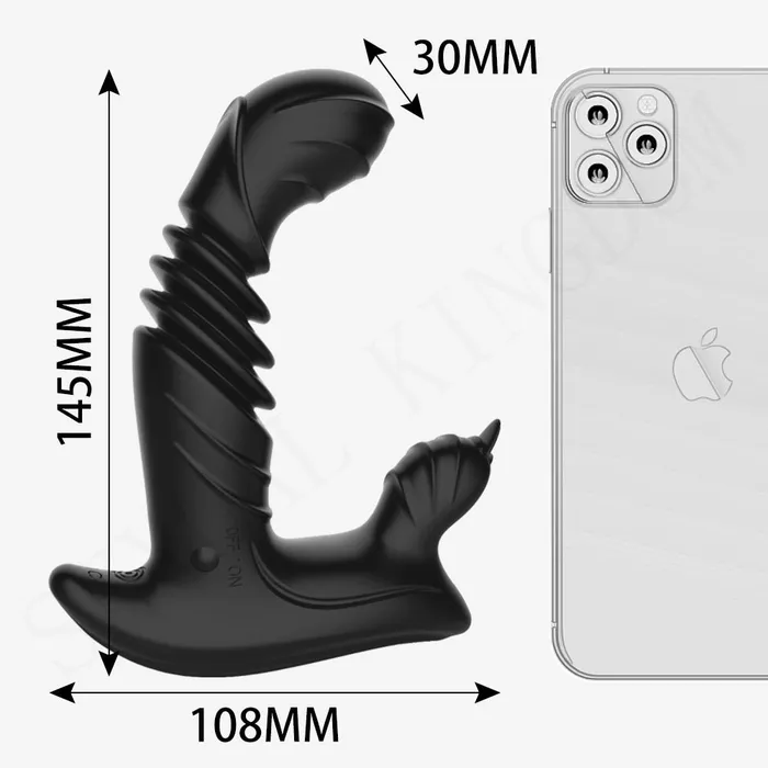 Lusty Age Anal Tongue Licking Telescopic Prostate Massage Remote Control Anal Plug Vibrator