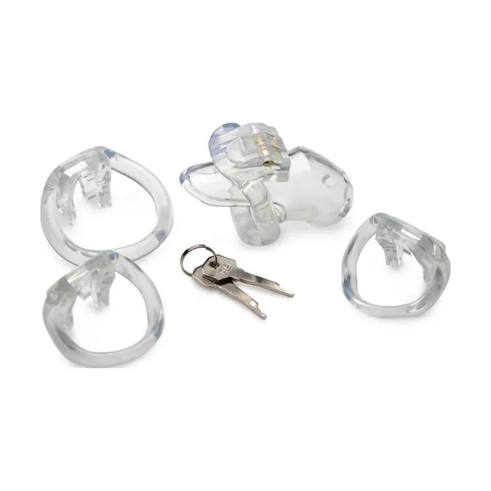 Master Series Male Sex Toys Clear Captor Chastity Cage Small Clear Master Series Male Sex Toys Clear Captor Chastity Cage Small Clear