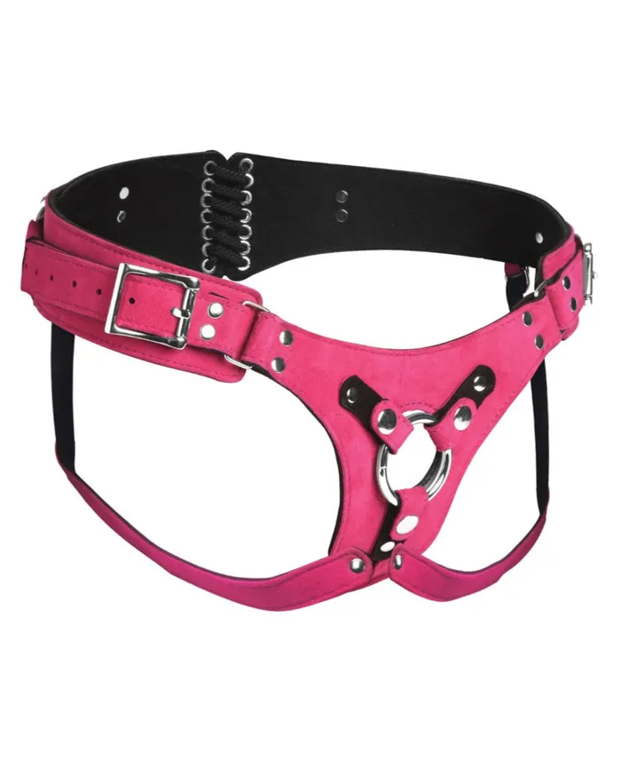 Pink Leather StrapOn Harness in Corset StyleBodice Strap U Female Sex Toys Pink Leather StrapOn Harness in Corset StyleBodice Strap U Female Sex Toys