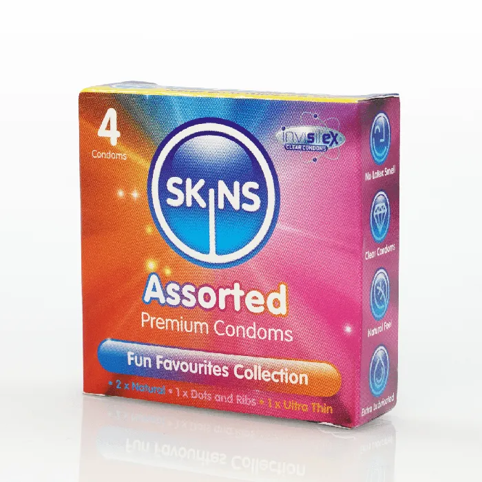 Skins Assorted Condoms 4 12 16 Skins Female Sex Toys
