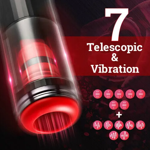Sxo Toy Shop Male Sex Toys Vibrating Masturbator Designed For Big Cocks Red Rose