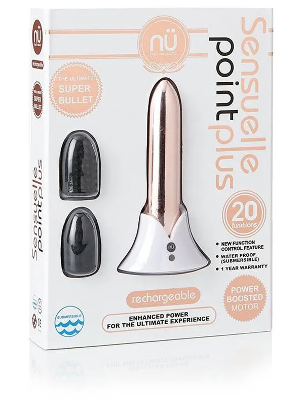 Calvista Vibrators NU Sensuelle Point Plus 20 Function Bullet Rose Gold