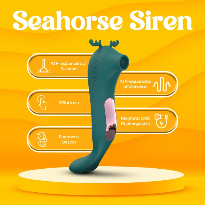FRISKY BUSINESS SG Female Sex Toys Seahorse Siren Oral Suction Stimulator