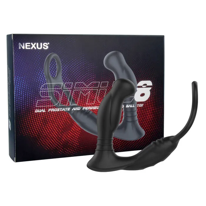 Male Sex Toys Nexus SIMUL8 Rechargeable Vibrating Prostate Massager and Cock Ring System Nexus