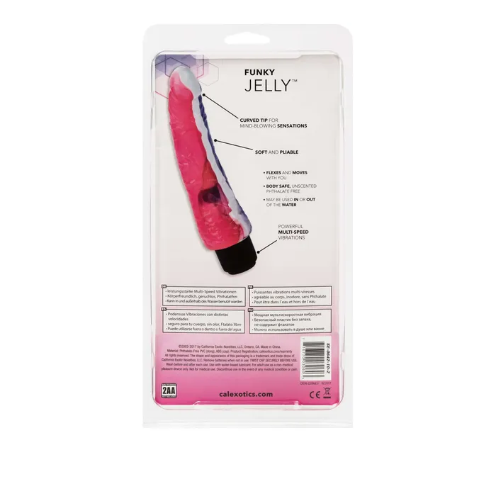 Vibrators CalExotics Funky Jelly Curved Stimulator PinkPurple Vibrators CalExotics Funky Jelly Curved Stimulator PinkPurple