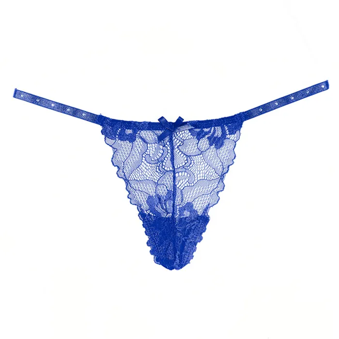 Allure Vibrators Allure Elle Lace G String Blue