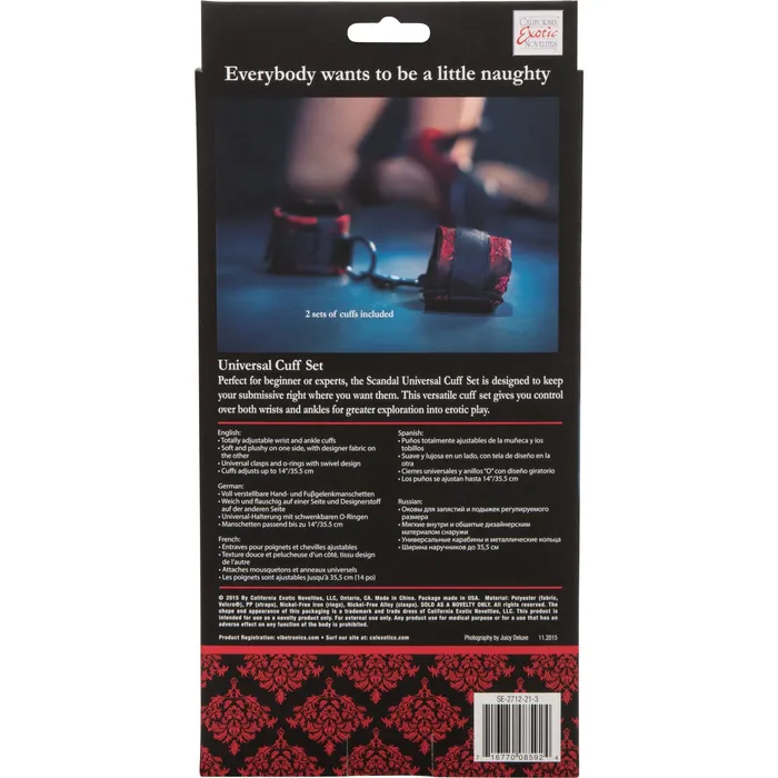 Anal CalExotics CalExotics Scandal Universal Cuff Set Anal CalExotics CalExotics Scandal Universal Cuff Set