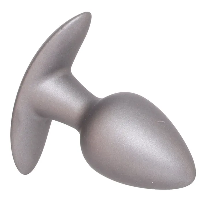 Anal Ouch Smooth Silicone 26 Inch Butt Plug in Gun Metal Ouch