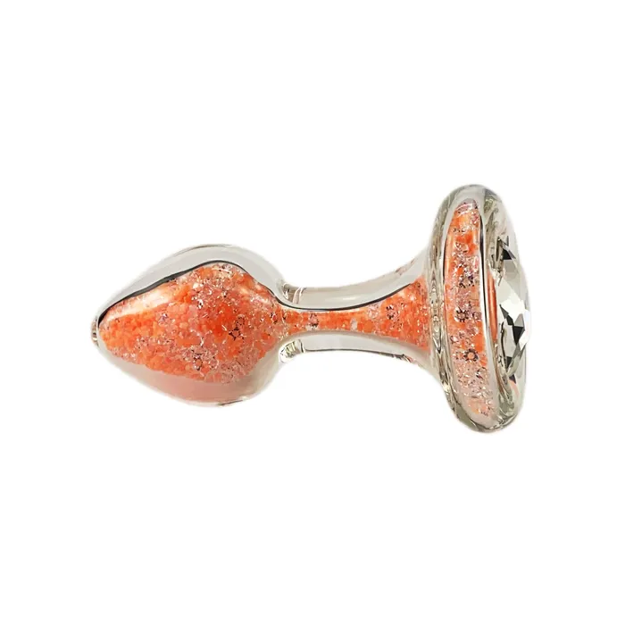 Crystal Delights Anal Sparkle Glow Butt Plug with Crystal Base 7 Colors