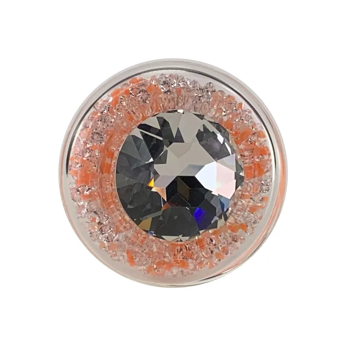 Crystal Delights Anal Sparkle Glow Butt Plug with Crystal Base 7 Colors