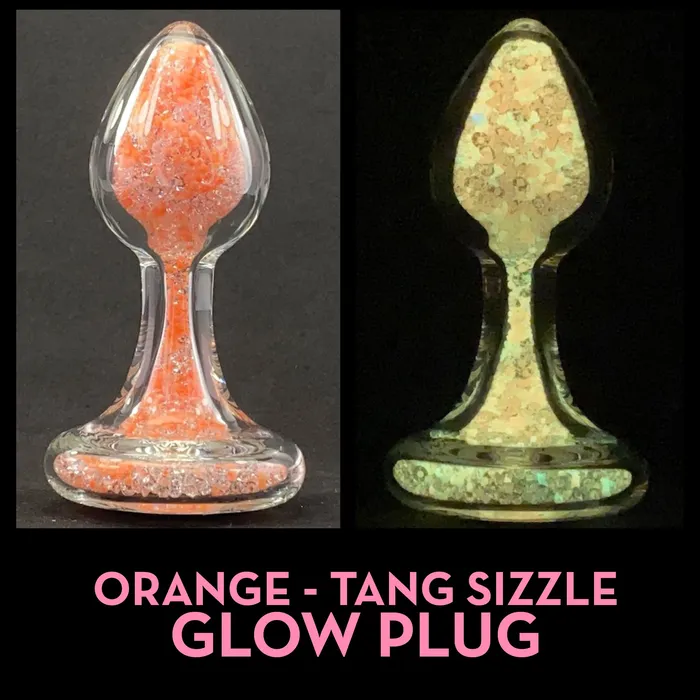 Crystal Delights Anal Sparkle Glow Butt Plug with Crystal Base 7 Colors