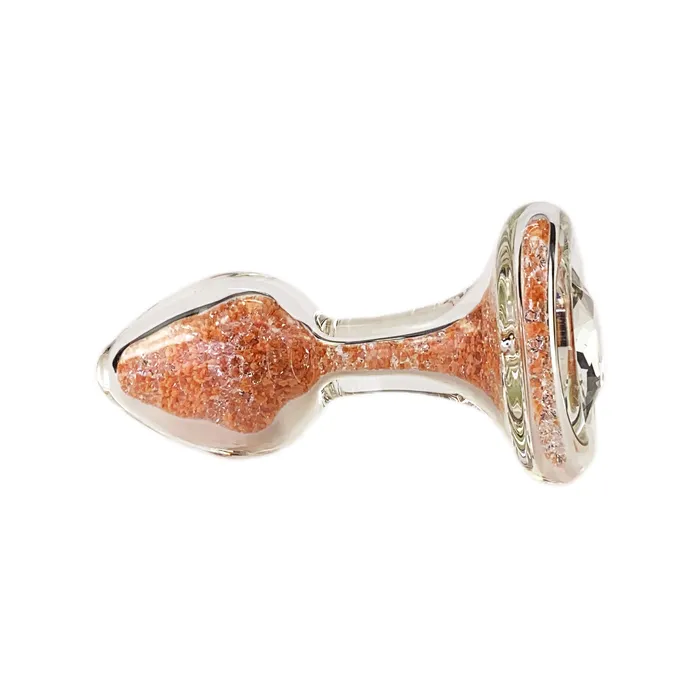 Crystal Delights Anal Sparkle Glow Butt Plug with Crystal Base 7 Colors