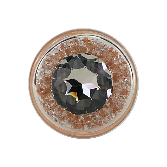 Crystal Delights Anal Sparkle Glow Butt Plug with Crystal Base 7 Colors