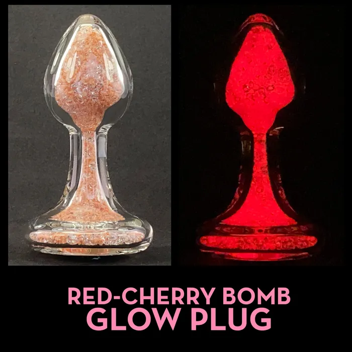 Crystal Delights Anal Sparkle Glow Butt Plug with Crystal Base 7 Colors