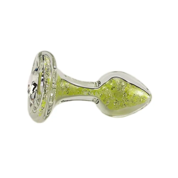 Crystal Delights Anal Sparkle Glow Butt Plug with Crystal Base 7 Colors