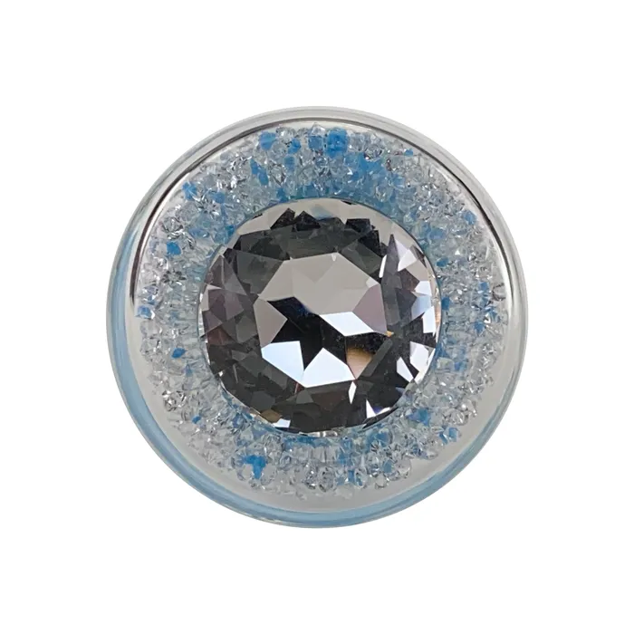 Crystal Delights Anal Sparkle Glow Butt Plug with Crystal Base 7 Colors