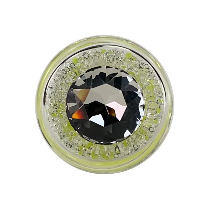 Crystal Delights Anal Sparkle Glow Butt Plug with Crystal Base 7 Colors