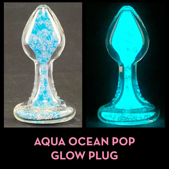 Crystal Delights Anal Sparkle Glow Butt Plug with Crystal Base 7 Colors