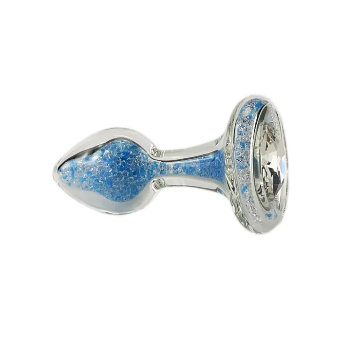Crystal Delights Anal Sparkle Glow Butt Plug with Crystal Base 7 Colors