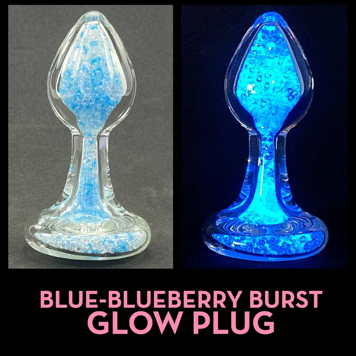 Crystal Delights Anal Sparkle Glow Butt Plug with Crystal Base 7 Colors