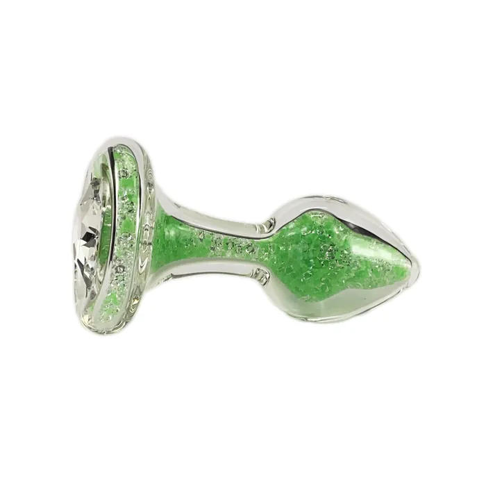 Crystal Delights Anal Sparkle Glow Butt Plug with Crystal Base 7 Colors
