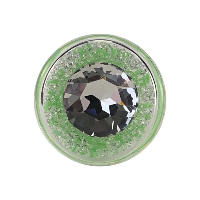 Crystal Delights Anal Sparkle Glow Butt Plug with Crystal Base 7 Colors