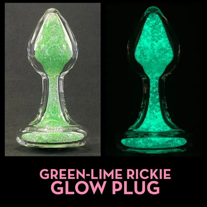 Crystal Delights Anal Sparkle Glow Butt Plug with Crystal Base 7 Colors