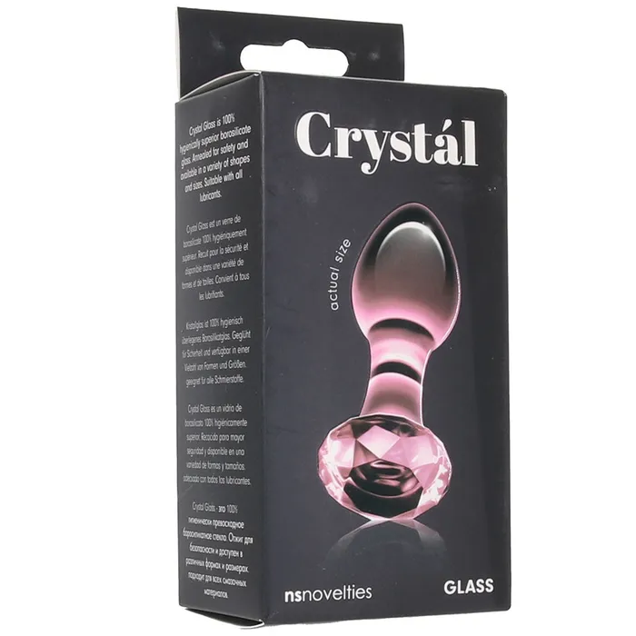 Crystal Glass Gem Plug in Pink ns novelties Anal