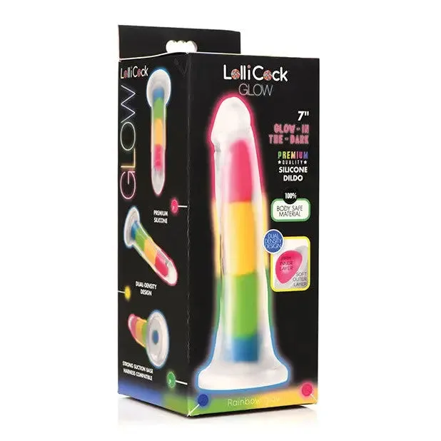 Curve Toys Lollicock GlowintheDark Silicone Dildo 7in Pink Dildos Curve Toys Lollicock GlowintheDark Silicone Dildo 7in Pink Dildos