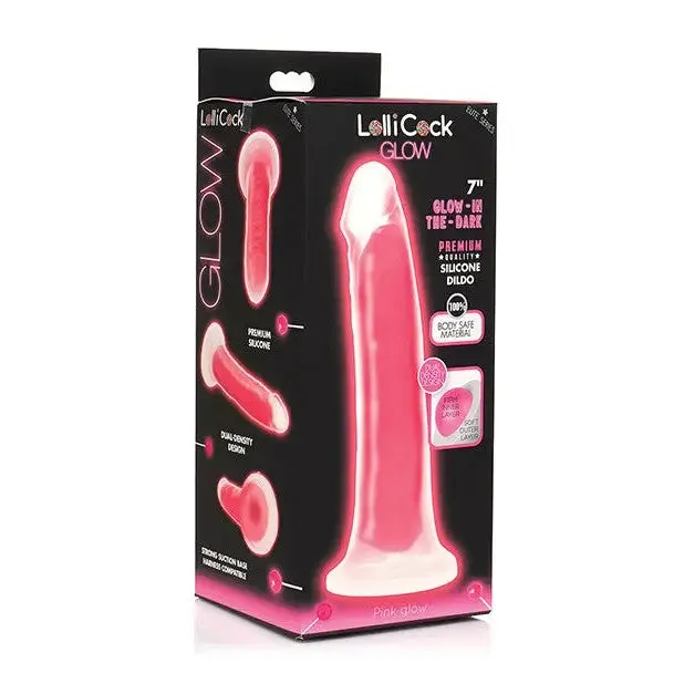 Curve Toys Lollicock GlowintheDark Silicone Dildo 7in Pink Dildos Curve Toys Lollicock GlowintheDark Silicone Dildo 7in Pink Dildos