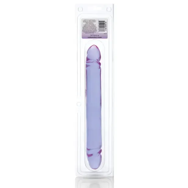 Dildos 12 Reflective Gel Smooth Double Dong Lavender California Exotic Novelties