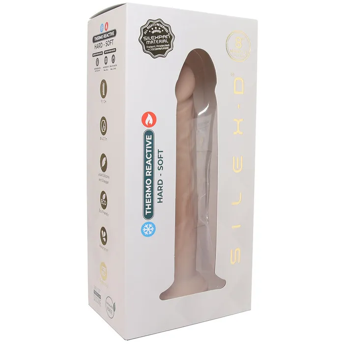 Dildos Doc Johnson SILEXD 8 Inch Ultra Soft Model 2 Dildo in Vanilla