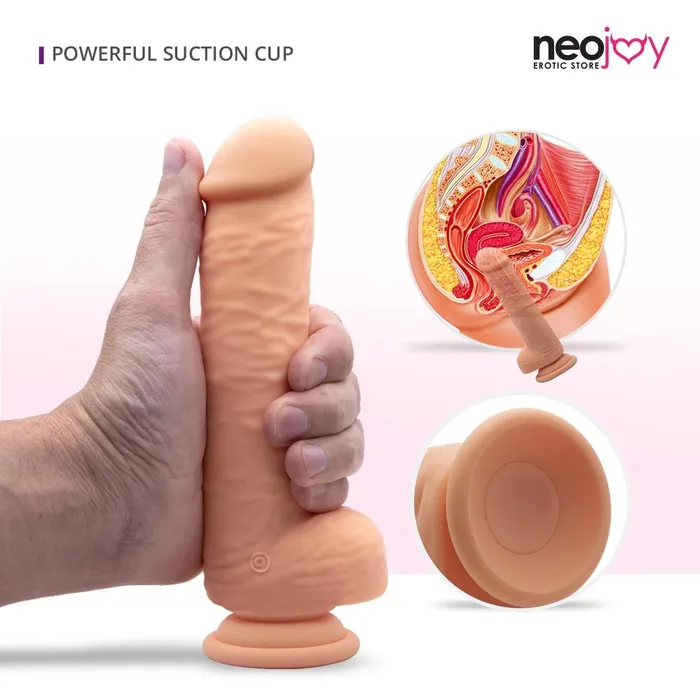 Dildos Neojoy Neojoy Mr Vibes Skinlike Realistic Vibrating Dildo Flesh With A Strong Suction Cup Flesh 20cm 79 inch
