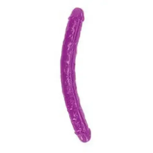 Dildos SHOTS AMERICA RealRock Glow in the Dark Double Dong 15 in DualEnded Dildo Neon Blue