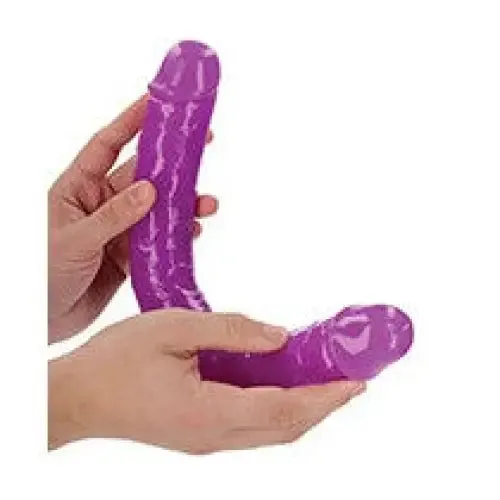 Dildos SHOTS AMERICA RealRock Glow in the Dark Double Dong 15 in DualEnded Dildo Neon Blue