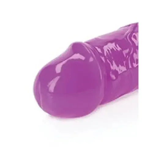 Dildos SHOTS AMERICA RealRock Glow in the Dark Double Dong 15 in DualEnded Dildo Neon Blue