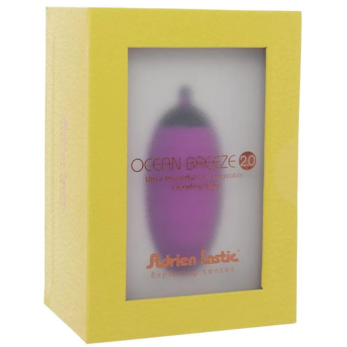 Doc Johnson Vibrators Ocean Breeze 20 Remote Egg Vibe in Purple